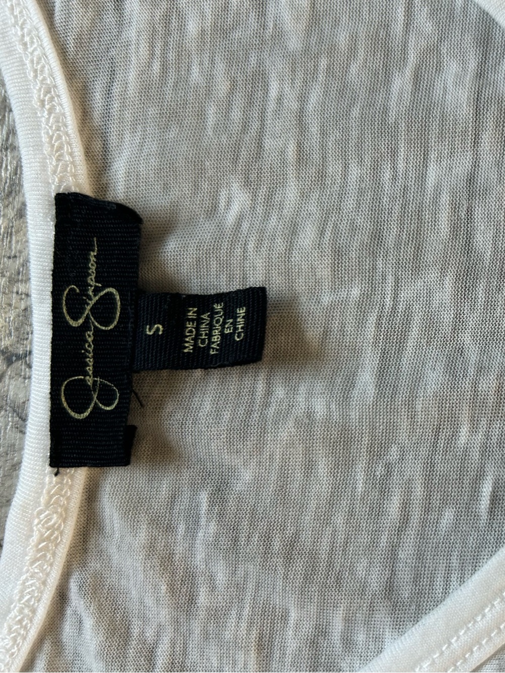Jessica Simpson Top White Ruffle Size S - Picture 2 of 3